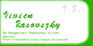 vivien rasovszky business card